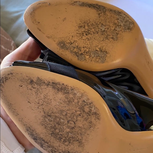 Salvatore Ferragamo Black Peep Toe Heels - Picture 4 of 8